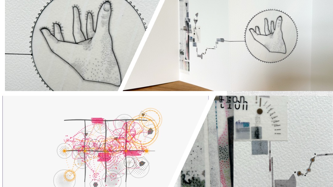 Anticipation collage in physical sketchbook